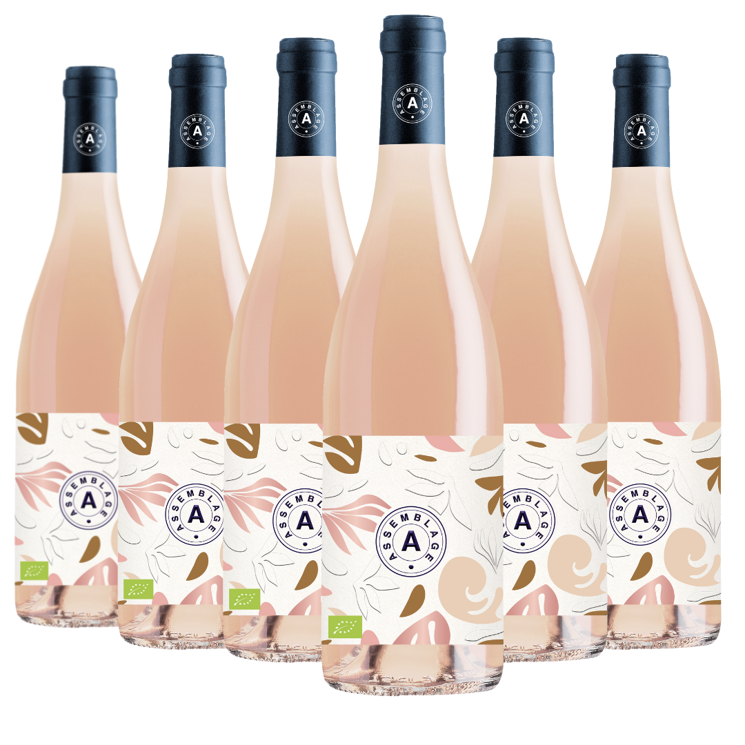 Six bouteilles de vin Assemblage Rosé