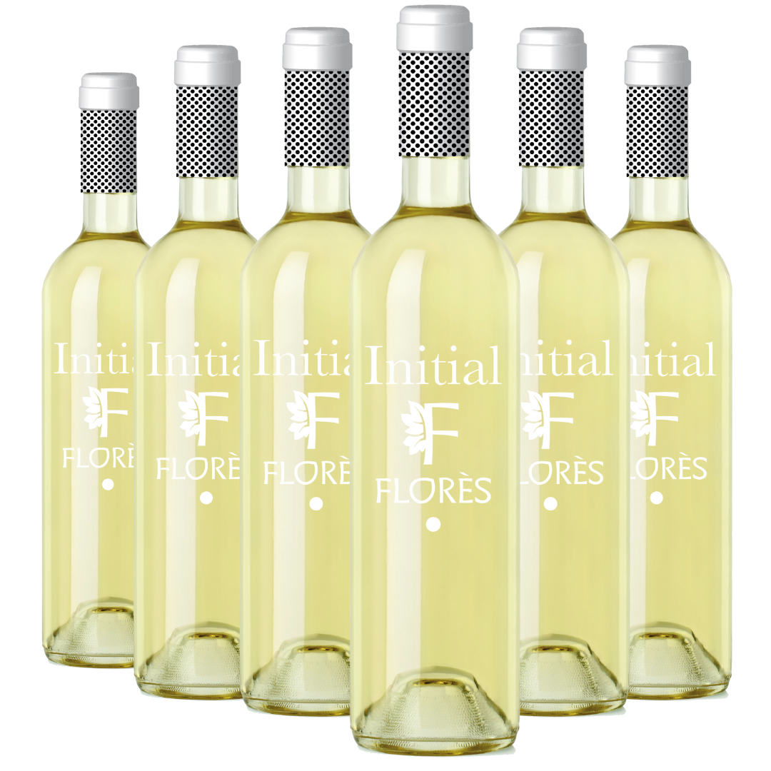 Six bouteilles de vin Initial Blanc