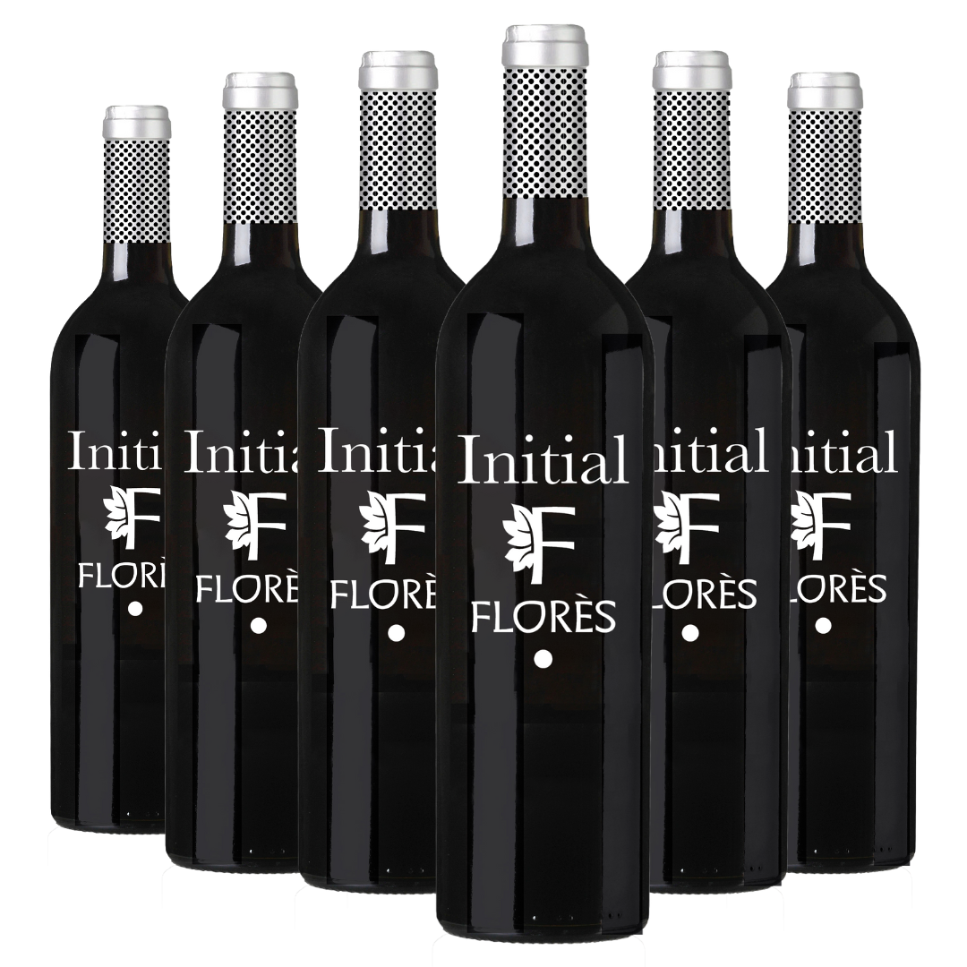 Six bouteilles de vin Initial Rouge